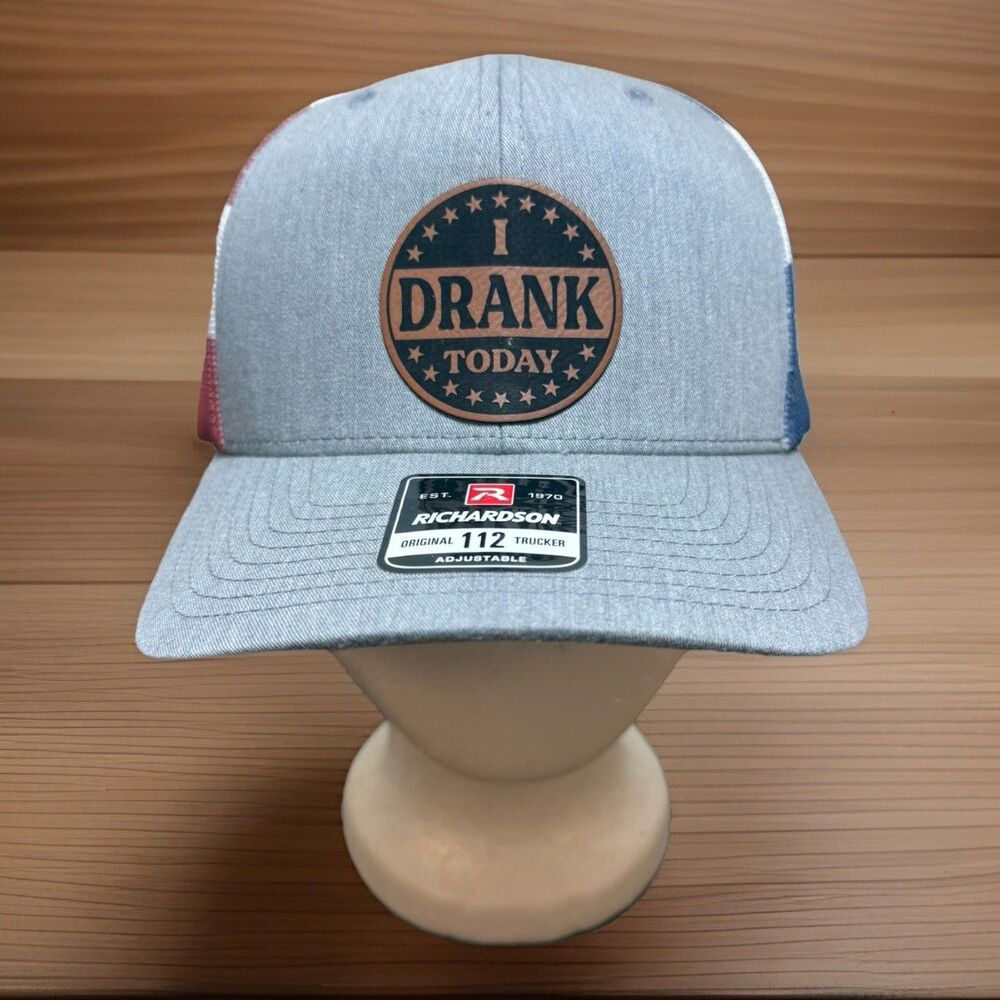 I Drank Today Snapback Mesh Trucker Hat Red White Blue Patriotic Funny Humor New